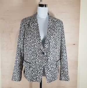 Chico's 2 Faux Suede Animal Blazer